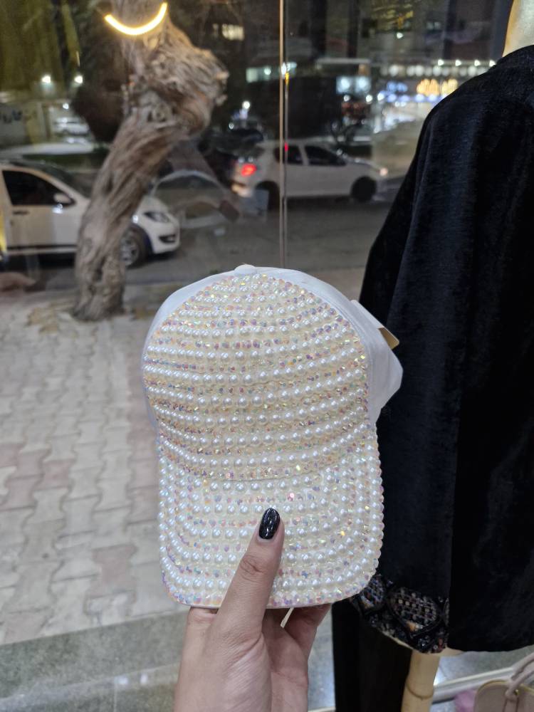 کلاه کپ نگینی دخترانه